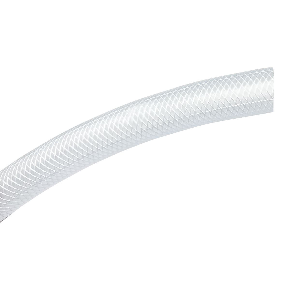Gloxco Clear Braided PVC Tubing, Food Grade, Heavy Duty Reinforced Hose, 1" ID