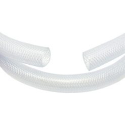 Gloxco Clear Braided PVC Tubing, Food Grade, Heavy Duty Reinforced Hose, 1