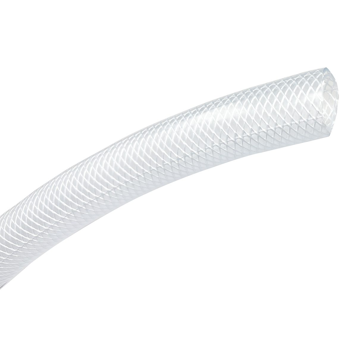 Gloxco Clear Braided PVC Tubing, Food Grade, Heavy Duty Reinforced Hose, 1" ID