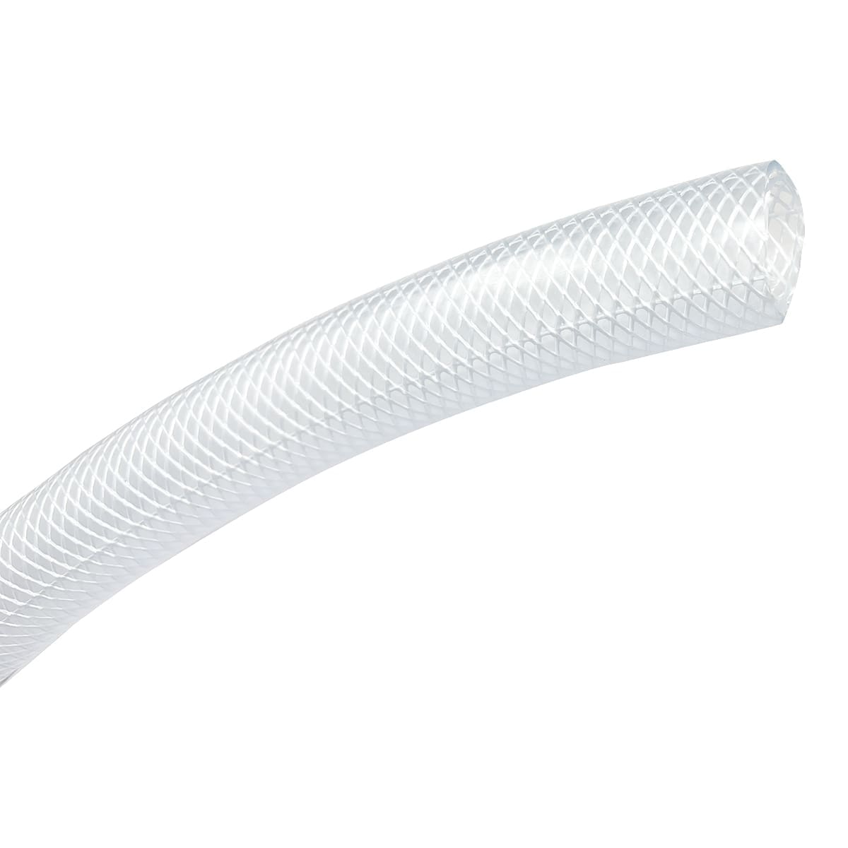 Gloxco Clear Braided PVC Tubing, Food Grade, Heavy Duty Reinforced Hose, 1" ID