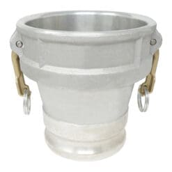 Gloxco Aluminum Type DA Cam and Groove Hose Fitting, Reducer, 5" Female Coupler x 4" Male Adapter (CAM-5040-DA-AL)