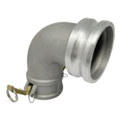Gloxco Aluminum Type DA Cam and Groove Hose Fitting, 90 Degree Elbow, 3