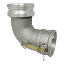 Gloxco Aluminum Type DA Cam and Groove Hose Fitting, 90 Degree Elbow, 3