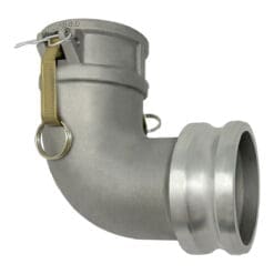 Gloxco Aluminum Type DA Cam and Groove Hose Fitting, 90 Degree Elbow, 3