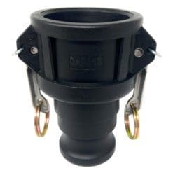 Gloxco Poly Type DA Cam and Groove Hose Fitting, Reducer, 2" Female Coupler x 1-1/2" Male Adapter (CAM-2015-DA-PP)