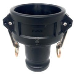 Gloxco Poly Type DA Cam and Groove Hose Fitting, Reducer, 3" Female Coupler x 2" Male Adapter (CAM-3020-DA-PP)