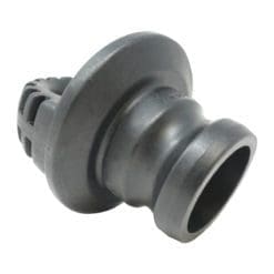 2" Male Safety Bump, Cam and Groove Dust Plug With Handle, Black Anti-Static Poly