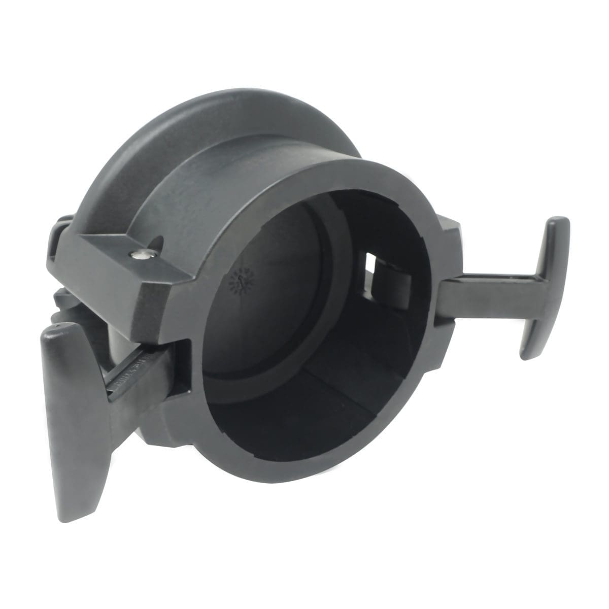 3" Female Safety Bump, Cam and Groove Dust Cap With Handle, Black Anti-Static Poly - Image 2