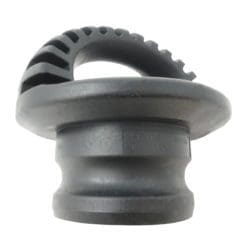 3" Male Safety Bump, Cam and Groove Dust Plug With Handle, Black Anti-Static Poly