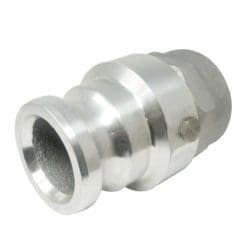 Swivel Aluminum Type A Cam and Groove Fitting, 2" Male Camlock x 2" Female NPT (CAM-20-ASW-AL)
