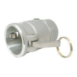 Swivel Aluminum Type D Cam and Groove Fitting, 2" Female Camlock x 2" Female NPT (CAM-20-DSW-AL)