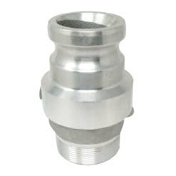 Swivel Aluminum Type F Cam and Groove Fitting, 2" Male Camlock Adapter x 2" Male NPT (CAM-20-FSW-AL)