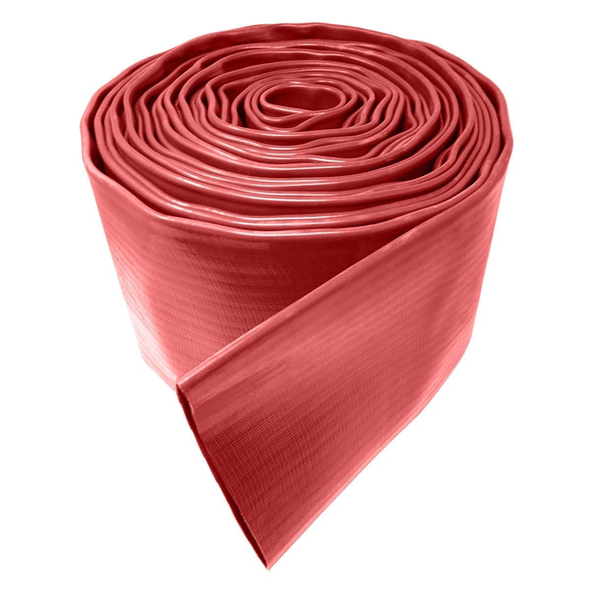 Gloxco 6" ID Red Heavy Duty Lay Flat PVC Discharge Hose, 50' Length - Image 4