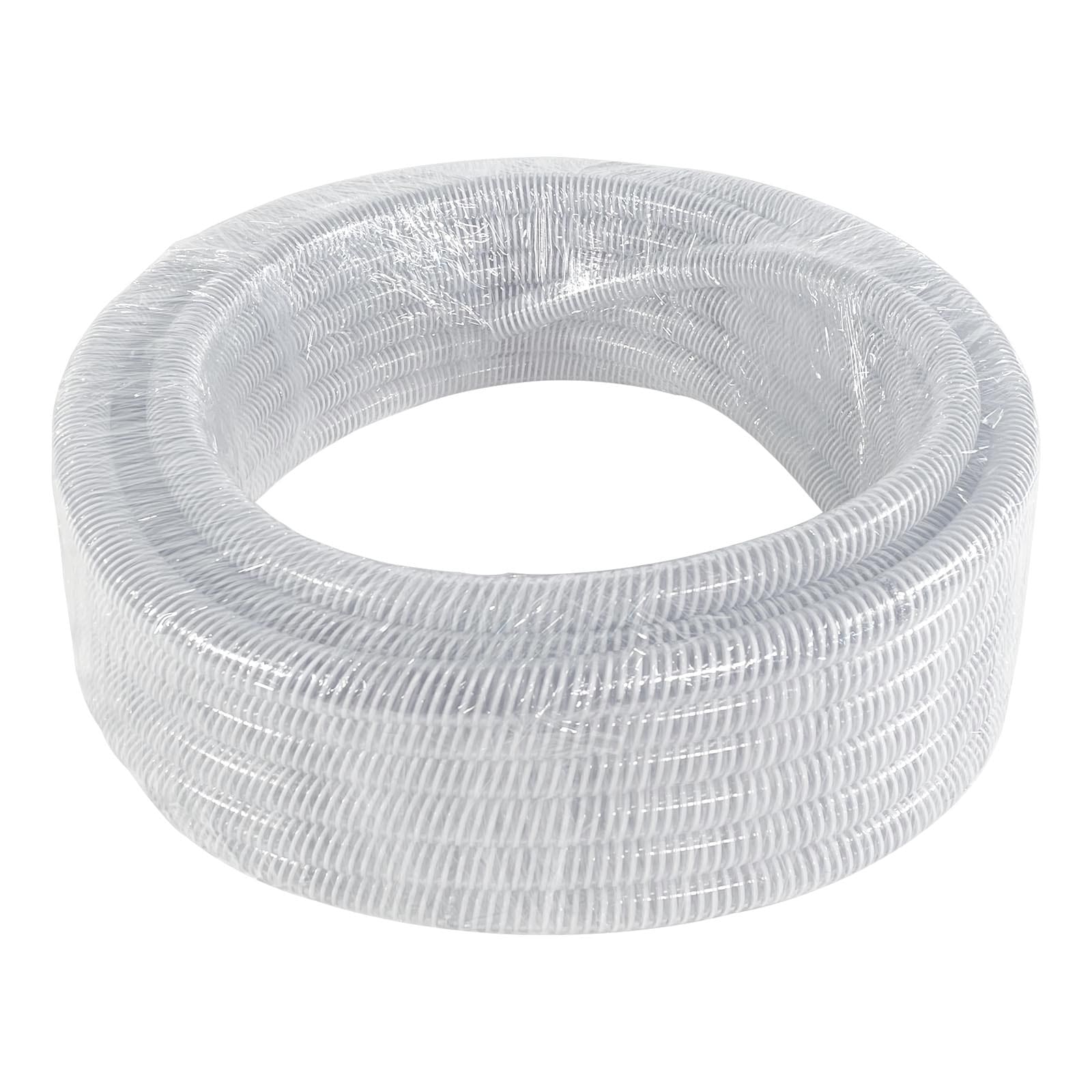 Gloxco 1" ID Clear PVC Suction Hose, 75 PSI, 100' Length