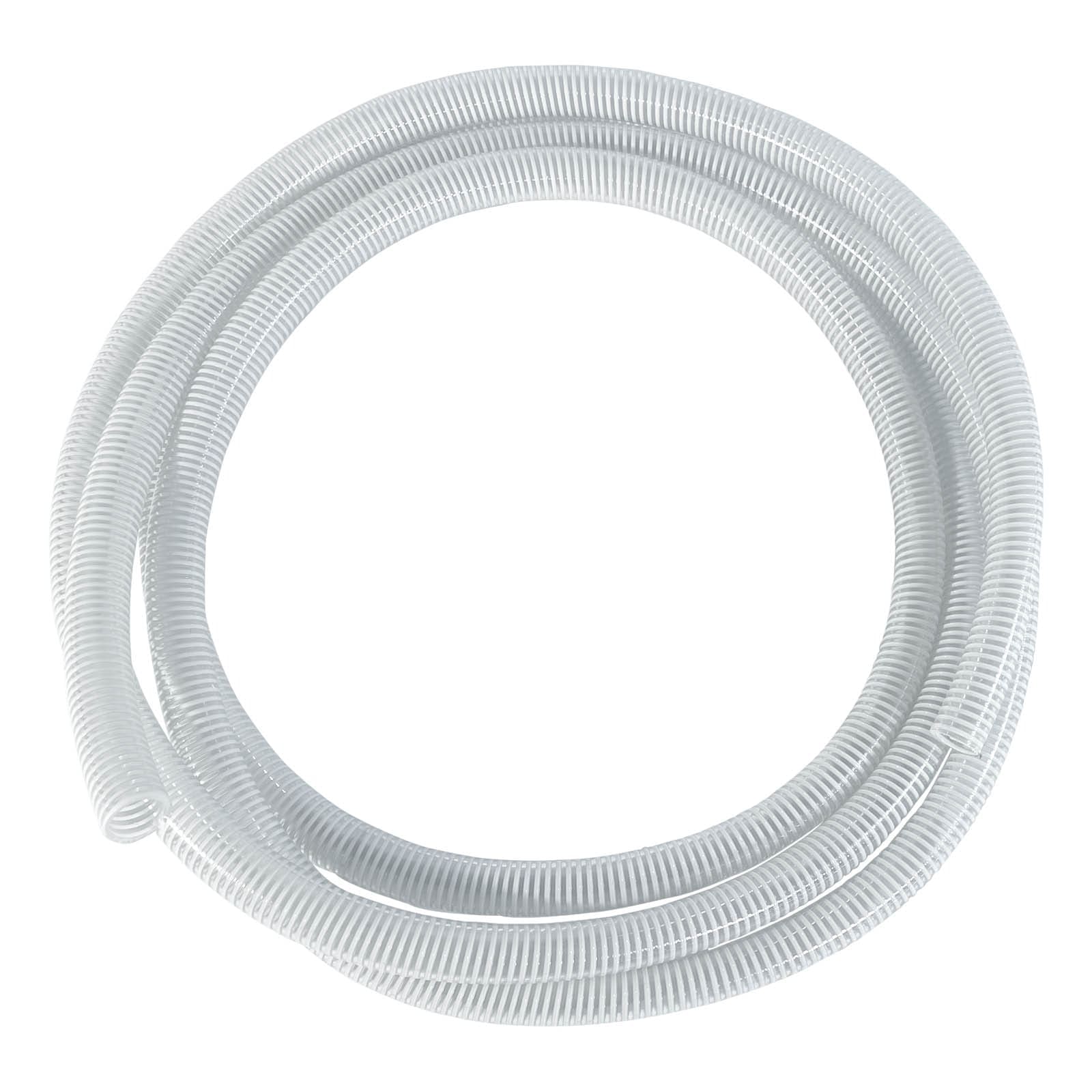 Gloxco 1" ID Clear PVC Suction Hose, 75 PSI, 20' Length