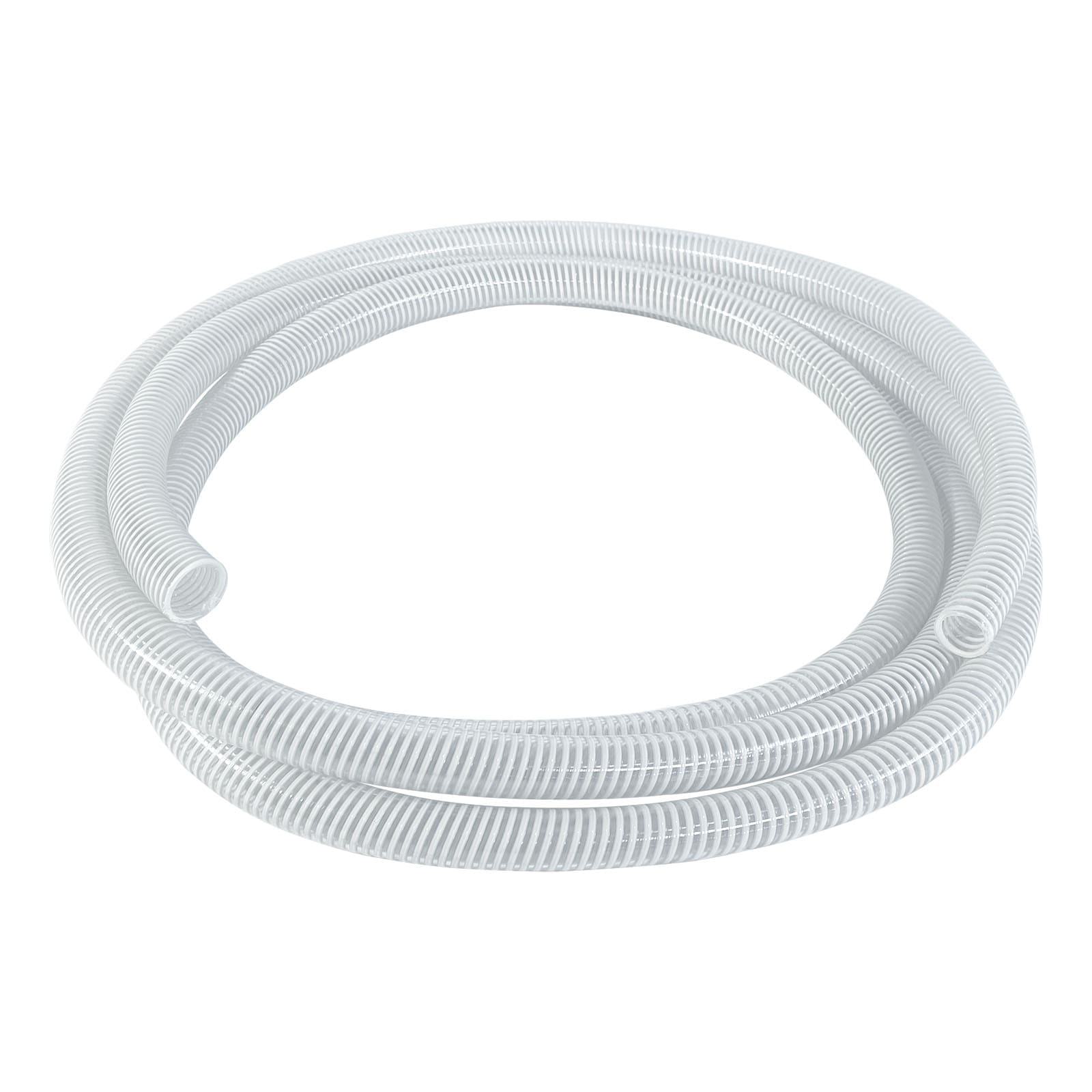 Gloxco 1" ID Clear PVC Suction Hose, 75 PSI, 20' Length