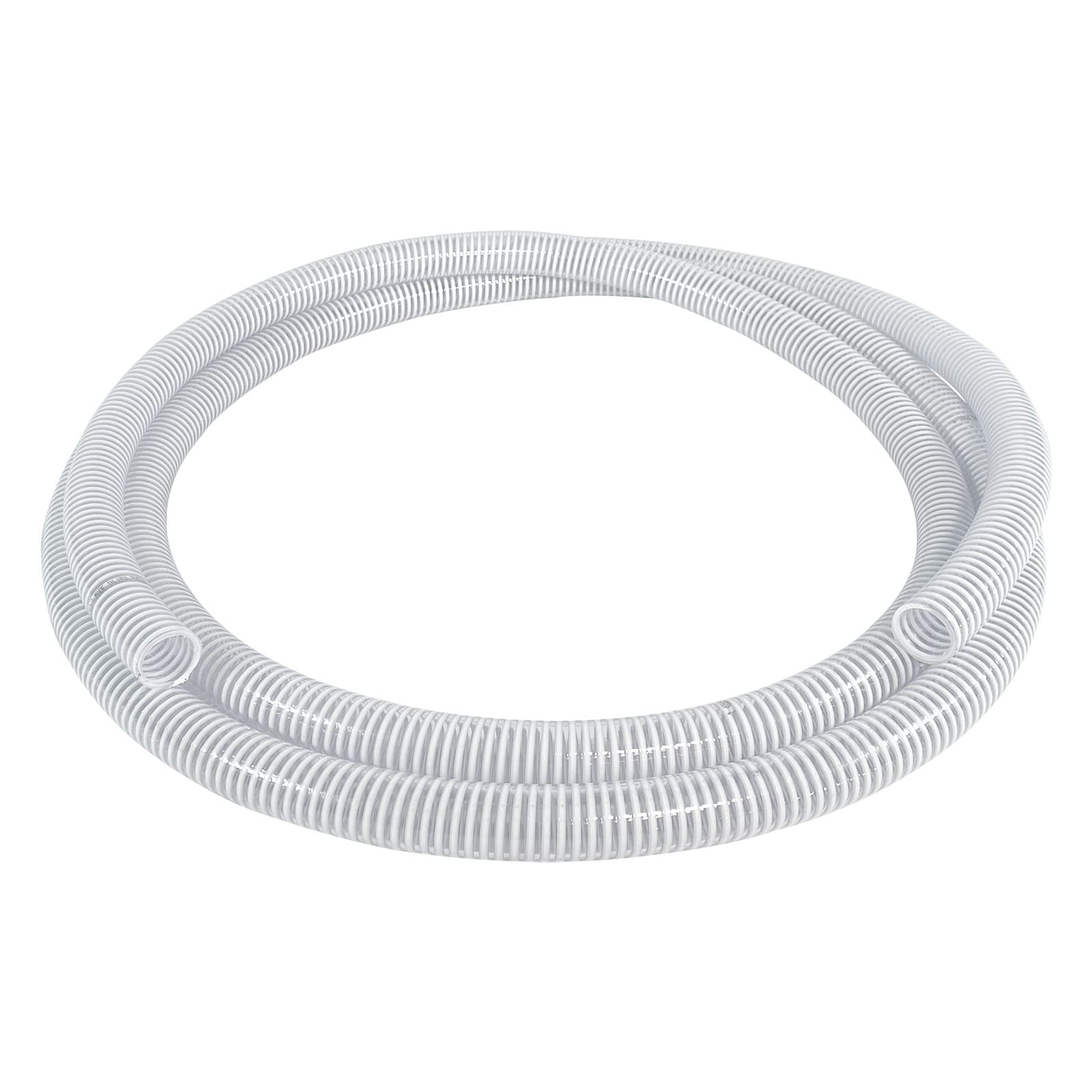 Gloxco 1-1/4" ID Clear PVC Suction Hose, 75 PSI, 20' Length