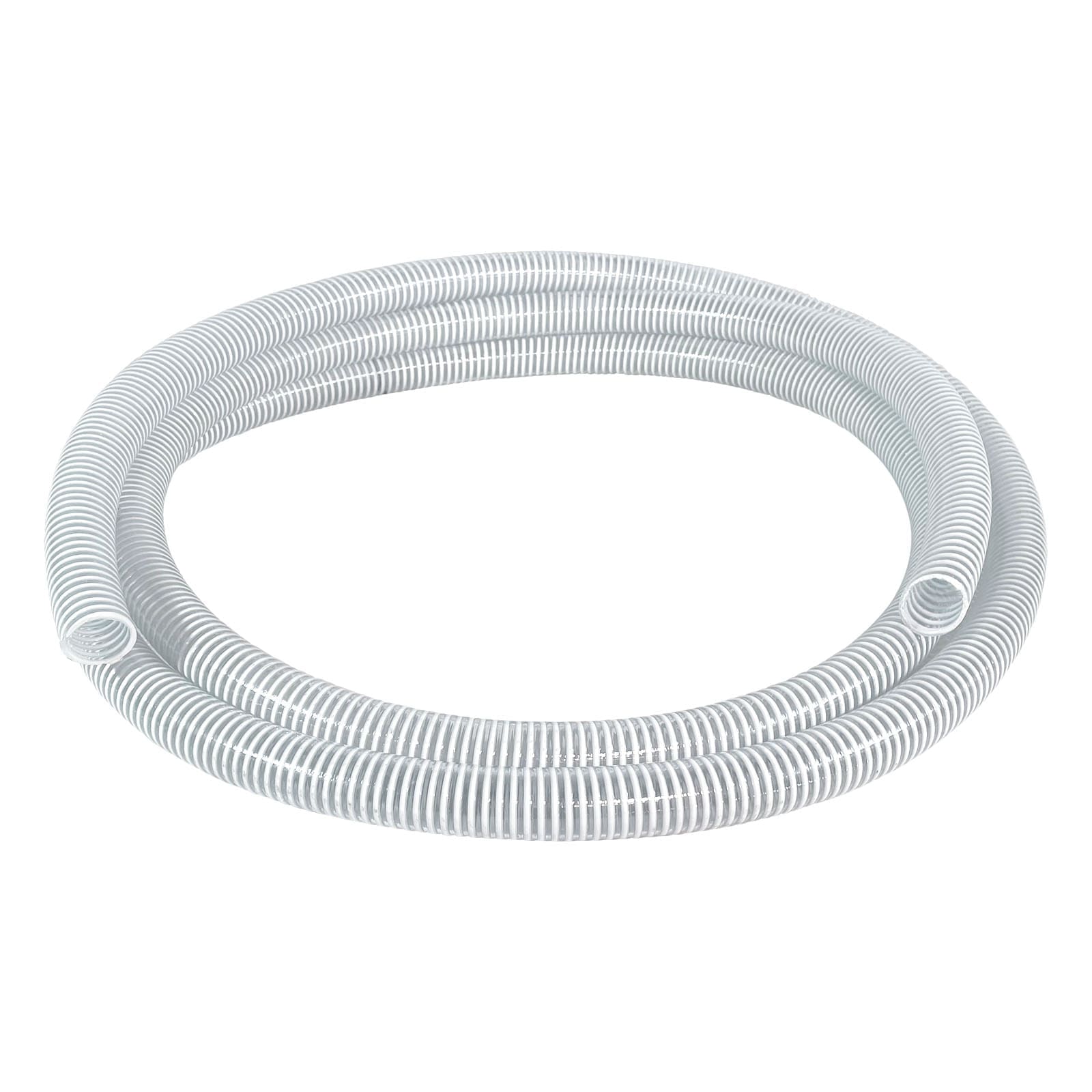 Gloxco 1-1/2" ID Clear PVC Suction Hose, 65 PSI, 20' Length