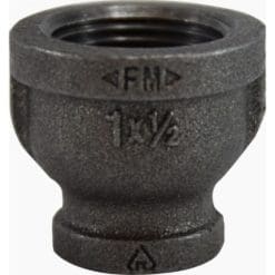 2" x 3/4" Pipe Fitting, Reducing Coupling, 2" x 3/4" Female NPT, 150# Black Malleable Iron