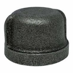 3/4" Pipe Fitting Cap, 150# Black Malleable Iron, Female NPT Threads
