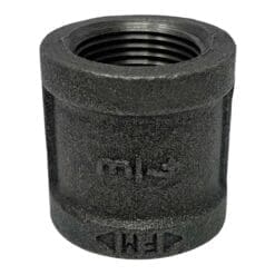3/4" Pipe Fitting Coupling, 150# Black Malleable Iron, Female NPT Threads