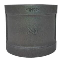 2" Pipe Fitting Coupling, 150# Black Malleable Iron, Female NPT Threads