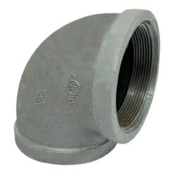 4" Pipe Fitting Elbow, 4" Female NPT x 4" Female NPT, 90 Degree, 150# Black Malleable Iron