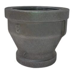 3" x 2" Pipe Fitting, Reducing Coupling, 3" x 2" Female NPT, 150# Black Malleable Iron