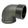 3" Pipe Fitting Street Elbow, 3" Female NPT x 3" Male NPT, 90 Degree, 150# Black Malleable Iron