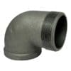 4" Pipe Fitting Street Elbow, 4" Female NPT x 4" Male NPT, 90 Degree, 150# Black Malleable Iron