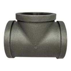 4" Pipe Fitting Tee, 150# Black Malleable Iron, Female NPT Threads