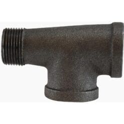 1/2" Pipe Fitting Service Tee, 150# Black Malleable Iron, Female NPT Threads