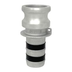 Anti-Leak Cam and Groove Fitting, Type E, Aluminum, 1-1/2" Male Camlock Adapter x 1-1/2" Hose Shank (CAM-15-ELF-AL)