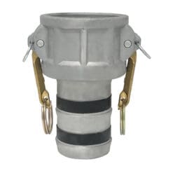 Anti-Leak Cam and Groove Fitting, Type C, Aluminum, 2" Female Camlock Coupler x 2" Hose Shank (CAM-20-CLF-AL)