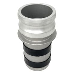 Anti-Leak Cam and Groove Fitting, Type E, Aluminum, 3" Male Camlock Adapter x 3" Hose Shank (CAM-30-ELF-AL)