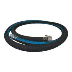 2" Oil Field Suction Hose Assembly, Corrugated - Blue Lay Line, Male Camlock x Female Camlock, 150 PSI, 20' Length