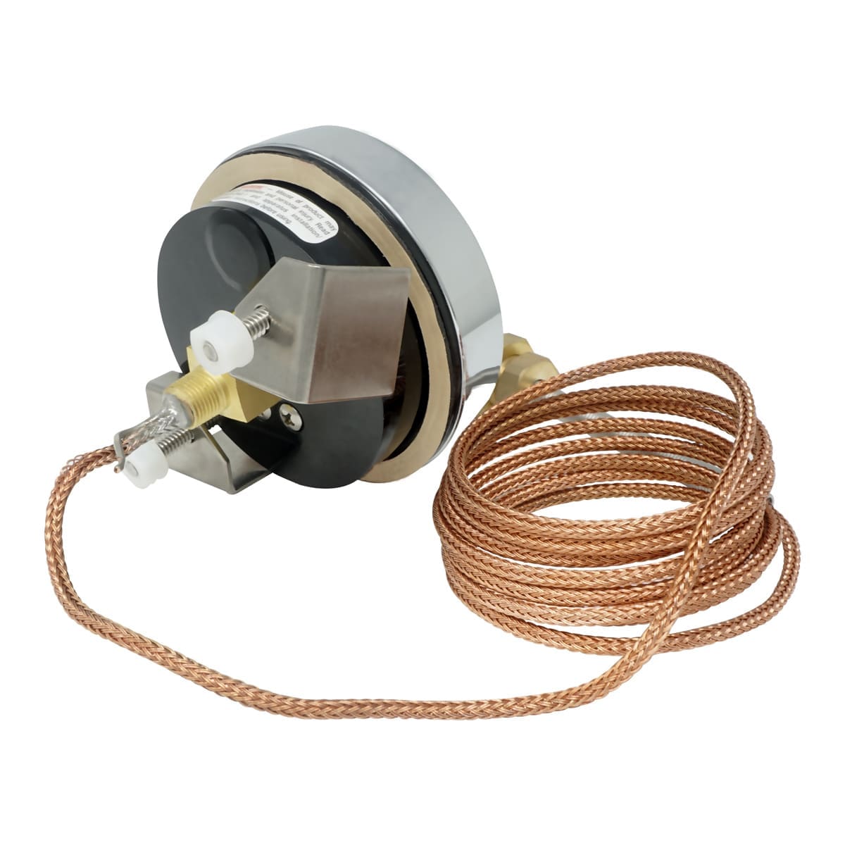 National Vacuum Blower Exhaust Thermometer, 200 to 450 deg F, 6' Copper Lead, 3/8" UNC (NVE-408-200-006)