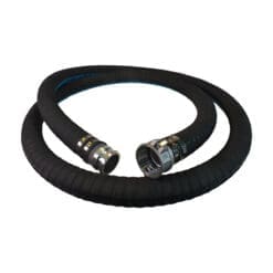 3" Oil Field Suction Hose Assembly, Corrugated - Blue Lay Line, Male Camlock x Female Camlock, 150 PSI, 20' Length