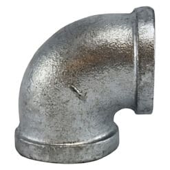 4" Pipe Fitting Elbow, 4" Female NPT x 4" Female NPT, 90 Degree, 150# Galvanized Malleable Iron