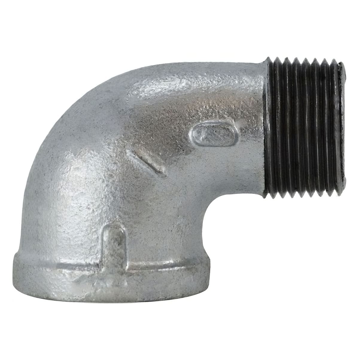 1" Pipe Fitting Street Elbow, 1" Female NPT x 1" Male NPT, 90 Degree, 150# Galvanized Malleable Iron