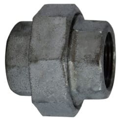 1-1/4" Pipe Fitting Union, 150# Galvanized Malleable Iron, Female NPT Threads