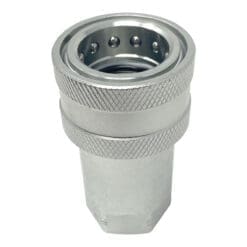 3/4" Hydraulic Quick Release Coupling, Series A, 3/4" Female Socket x 3/4" Female Threads, Galvanized Steel