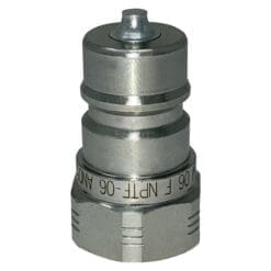 3/8" Hydraulic Quick Release Coupling, Series A, 3/8" Male Plug x 3/8" Female Threads, Galvanized Steel