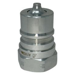 1" Hydraulic Quick Release Coupling, Series A, 1" Male Plug x 1" Female Threads, Galvanized Steel