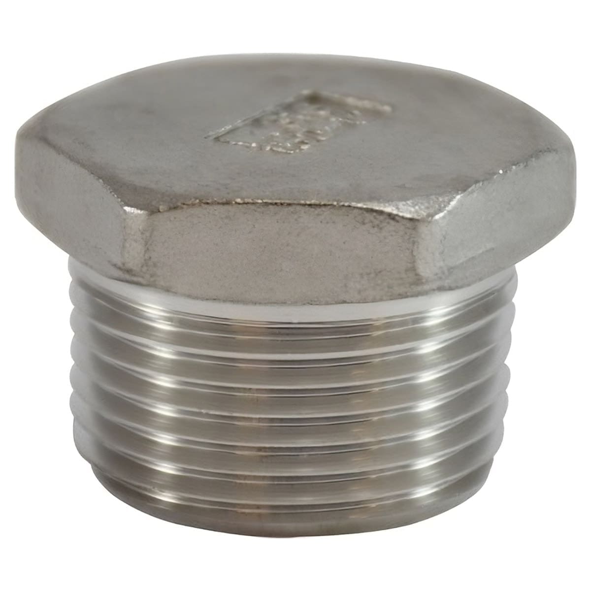 1/8" Pipe Fitting Hex Head Plug, 1/8" Male NPT x Hex Head Plug, 150# 316 Stainless Steel