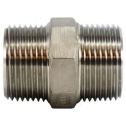 1-1/2" Pipe Fitting Hex Nipple, 150# 316 Stainless Steel, Male NPT Threads