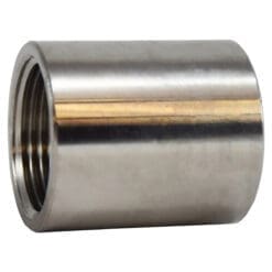 1/4" Pipe Fitting Outside Diameter Machine Coupling, 150# 316 Stainless Steel, Female NPT Threads