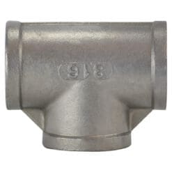 1/2" Pipe Fitting Tee, 150# 316 Stainless Steel, Female NPT Threads