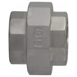 1-1/2" Pipe Fitting Union, 150# 316 Stainless Steel, Female NPT Threads