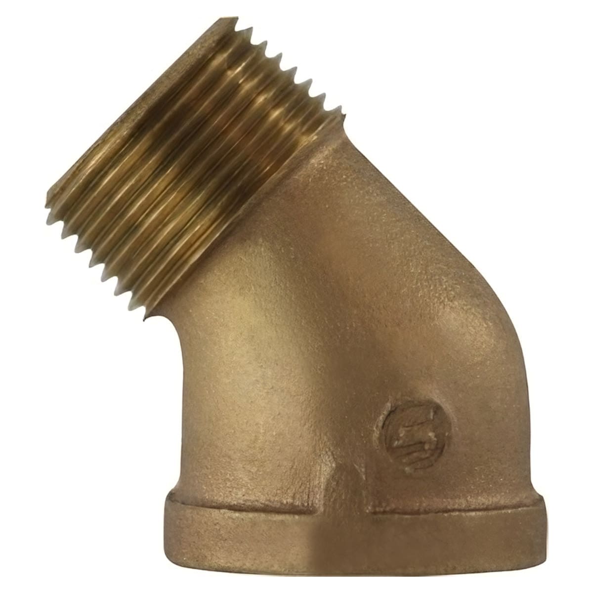 2" Pipe Fitting Street Elbow, 2" Female NPT x 2" Male NPT, 45 Degree, 125# Bronze